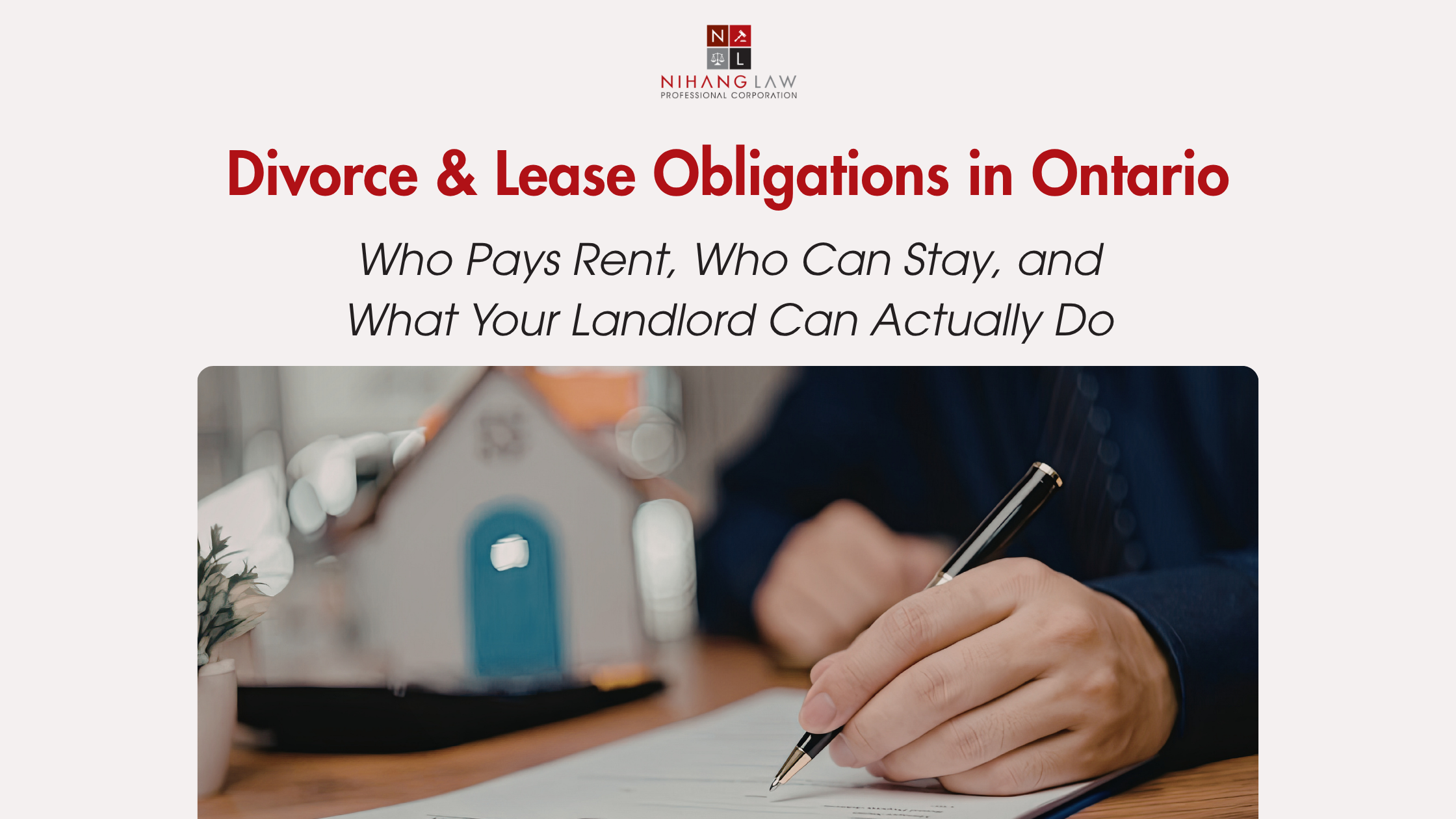Divorce & Lease Obligations in Ontario