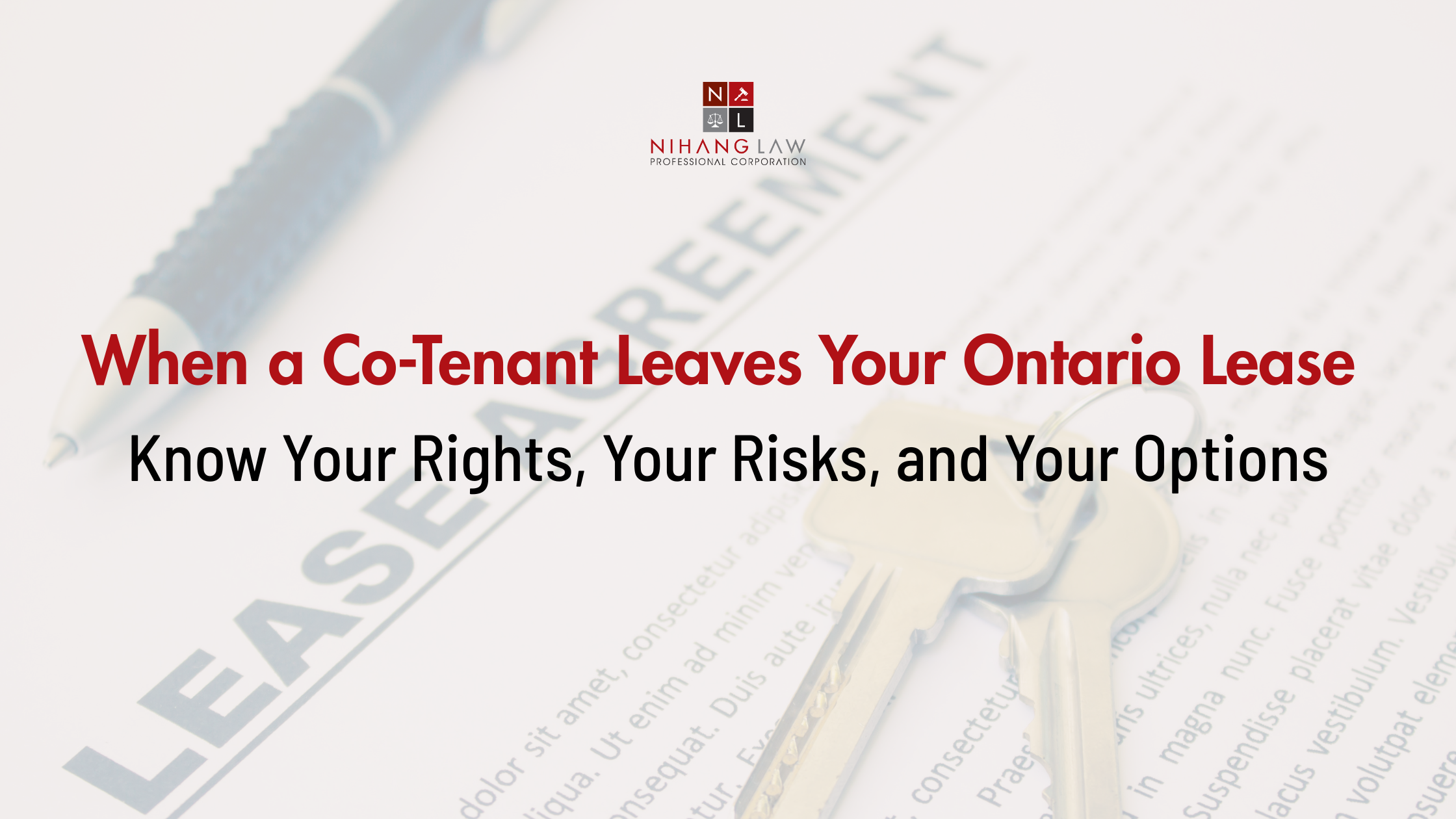 When a Co-Tenant Leaves Your Ontario Lease